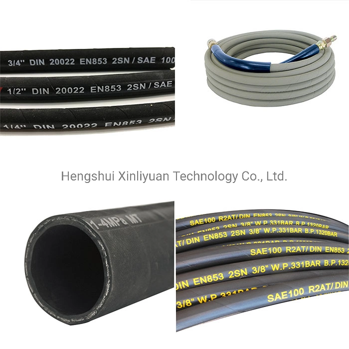 1/2 Inch R1at High Pressure Steel Wire Braided Hydraulic Rubber Hose