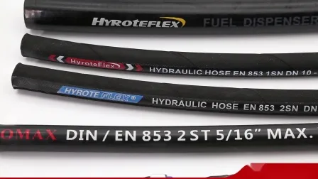 DIN En856 4sh Four Wires Spiral High Pressure Hydraulic Hose 