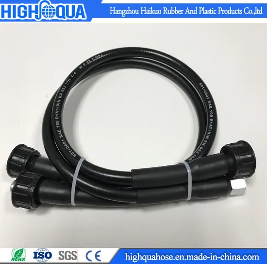 Industria Rubber Hydraulic Hose Assembly with Jic NPT Bsp Fitting 