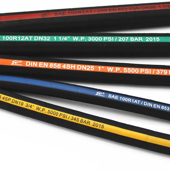 2 Wire Braids DIN En 853 2sn / SAE 100r2 High Pressure Rubber Hydraulic Hose 